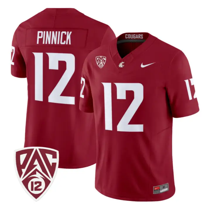 Caden Pinnick Jersey #12 Washington State Cougars 2026 Vapor Stitched 4 Caden Pinnick Jersey #12 Washington State Cougars 2026 Vapor Stitched by My Store NCAA Football Jerseys