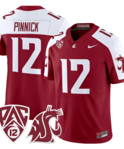 Caden Pinnick Jersey #12 Washington State Cougars 2026 Vapor Stitched 8 Caden Pinnick Jersey #12 Washington State Cougars 2026 Vapor Stitched by My Store NCAA Football Jerseys