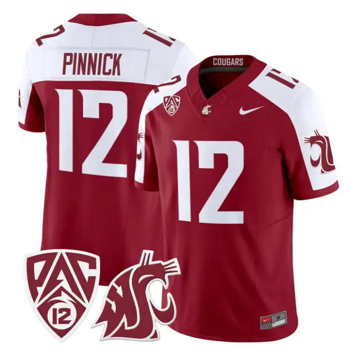 Caden Pinnick Jersey #12 Washington State Cougars 2026 Vapor Stitched 3 Caden Pinnick Jersey #12 Washington State Cougars 2026 Vapor Stitched by My Store NCAA Football Jerseys