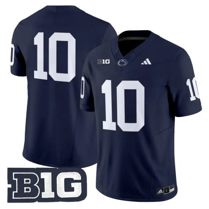 Caleb Bacon Jersey #10 Penn State 2026 No Name on Back Limited Stitched 2 Caleb Bacon Jersey #10 Penn State 2026 No Name on Back Limited Stitched by My Store NCAA Football Jerseys