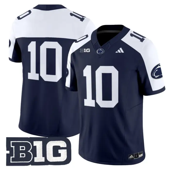 Caleb Bacon Jersey #10 Penn State 2026 No Name on Back Limited Stitched 1 Caleb Bacon Jersey #10 Penn State 2026 No Name on Back Limited Stitched by My Store NCAA Football Jerseys