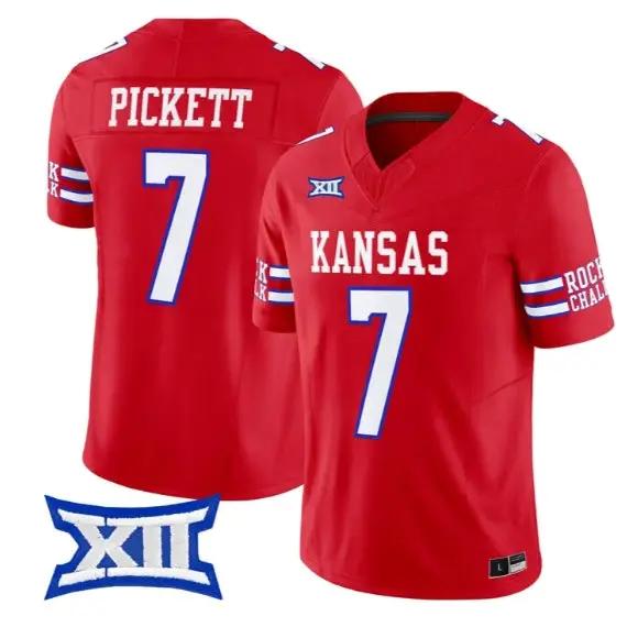 Cam Pickett Jersey #7 Kansas Jayhawks 2026 Vapor Limited Stitched 3 Cam Pickett Jersey #7 Kansas Jayhawks 2026 Vapor Limited Stitched by My Store NCAA Football Jerseys