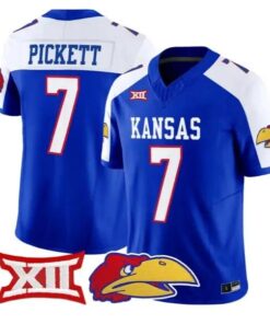 Cam Pickett Jersey #7 Kansas Jayhawks 2026 Vapor Limited Stitched 10 Cam Pickett Jersey #7 Kansas Jayhawks 2026 Vapor Limited Stitched by My Store NCAA Football Jerseys