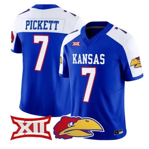Cam Pickett Jersey #7 Kansas Jayhawks 2026 Vapor Limited Stitched 4 Cam Pickett Jersey #7 Kansas Jayhawks 2026 Vapor Limited Stitched by My Store NCAA Football Jerseys