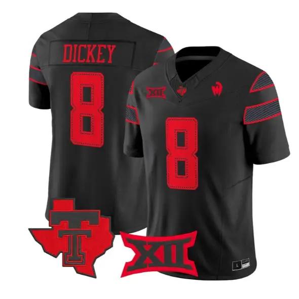 Cameron Dickey Jersey #8 Texas Tech Red Raiders 2026 Vapor Limited All Stitched 1 Cameron Dickey Jersey #8 Texas Tech Red Raiders 2026 Vapor Limited All Stitched by My Store NCAA Football Jerseys