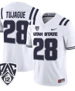 Carson Tujague Jersey #28 Utah State Aggies 2026 Limited All Stitched by My Store NCAA Football Jerseys