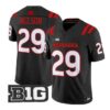 Carter Nelson #29 Nebraska Cornhuskers Jersey 2026 Alternate All-black Stitched by My Store NCAA Football Jerseys
