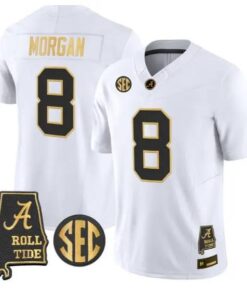 Cederian Morgan #8 Alabama Crimson Tide Jersey 2026 Alabama Stitched by My Store NCAA Football Jerseys