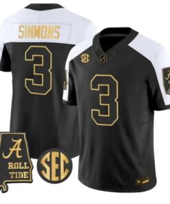 Cedrick Simmons #3 Alabama Crimson Tide Jersey 2026 Vapor Stitched by My Store NCAA Football Jerseys