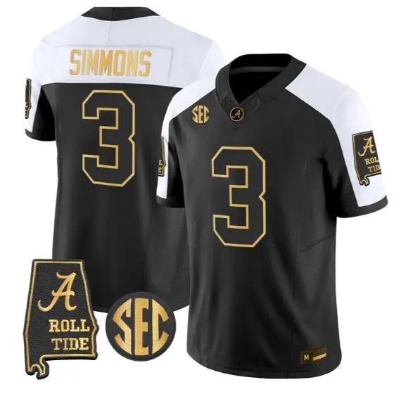 Cedrick Simmons #3 Alabama Crimson Tide Jersey 2026 Vapor Stitched 1 Cedrick Simmons #3 Alabama Crimson Tide Jersey 2026 Vapor Stitched by My Store NCAA Football Jerseys