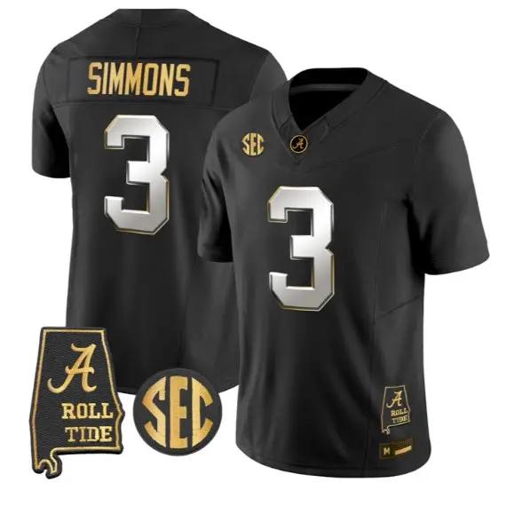 Cedrick Simmons #3 Alabama Crimson Tide Jersey 2026 Vapor Stitched 3 Cedrick Simmons #3 Alabama Crimson Tide Jersey 2026 Vapor Stitched by My Store NCAA Football Jerseys