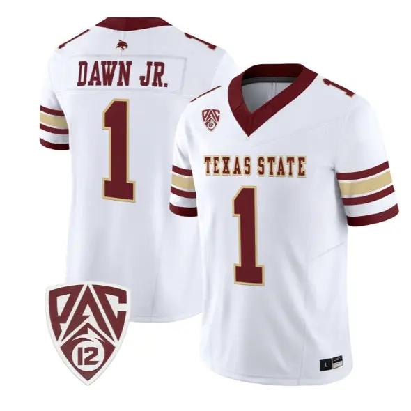 Chris Dawn Jr Jersey #1 Texas State Bobcats 2026 Vapor All Stitched 5 Chris Dawn Jr Jersey #1 Texas State Bobcats 2026 Vapor All Stitched by My Store NCAA Football Jerseys