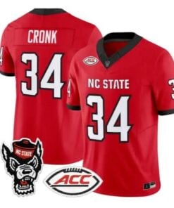 Colby Cronk Jersey #34 NC State Wolfpack 2026 Vapor Limited Stitched by My Store NCAA Football Jerseys