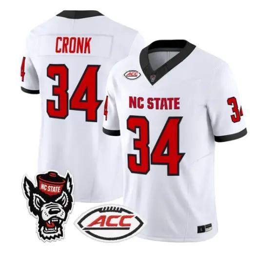 Colby Cronk Jersey #34 NC State Wolfpack 2026 Vapor Limited Stitched by My Store NCAA Football Jerseys