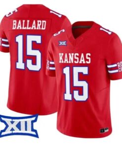 Cole Ballard Jersey #15 Kansas Jayhawks 2026 Vapor Limited Stitched 9 Cole Ballard Jersey #15 Kansas Jayhawks 2026 Vapor Limited Stitched by My Store NCAA Football Jerseys