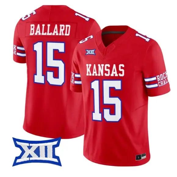 Cole Ballard Jersey #15 Kansas Jayhawks 2026 Vapor Limited Stitched 3 Cole Ballard Jersey #15 Kansas Jayhawks 2026 Vapor Limited Stitched by My Store NCAA Football Jerseys