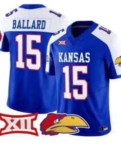 Cole Ballard Jersey #15 Kansas Jayhawks 2026 Vapor Limited Stitched 10 Cole Ballard Jersey #15 Kansas Jayhawks 2026 Vapor Limited Stitched by My Store NCAA Football Jerseys