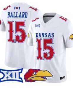 Cole Ballard Jersey #15 Kansas Jayhawks 2026 Vapor Limited Stitched 12 Cole Ballard Jersey #15 Kansas Jayhawks 2026 Vapor Limited Stitched by My Store NCAA Football Jerseys