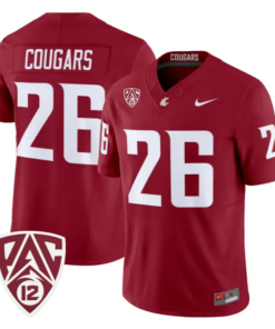 Cougars Jersey #26 Washington State Cougars 2026 Vapor Stitched 9 Cougars Jersey #26 Washington State Cougars 2026 Vapor Stitched Black Alter by My Store NCAA Football Jerseys