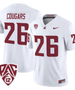 Cougars Jersey #26 Washington State Cougars 2026 Vapor Stitched 10 Cougars Jersey #26 Washington State Cougars 2026 Vapor Stitched Black Alter by My Store NCAA Football Jerseys