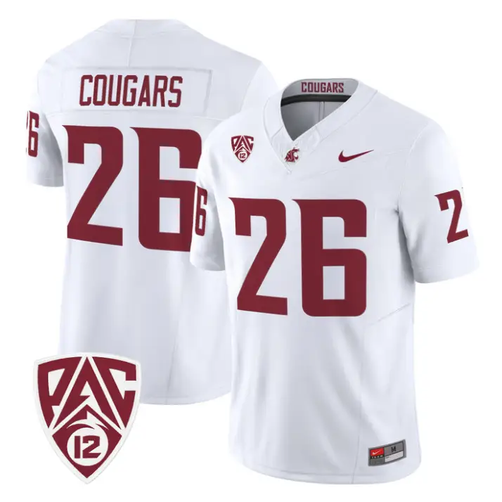 Cougars Jersey #26 Washington State Cougars 2026 Vapor Stitched 5 Cougars Jersey #26 Washington State Cougars 2026 Vapor Stitched Black Alter by My Store NCAA Football Jerseys