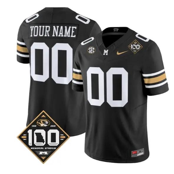 Custom Missouri Tigers Jersey 100th Anniversary Edition 2026 Limited Stitched 1 Custom Missouri Tigers Jersey 100th Anniversary Edition 2026 Limited Stitched by My Store NCAA Football Jerseys