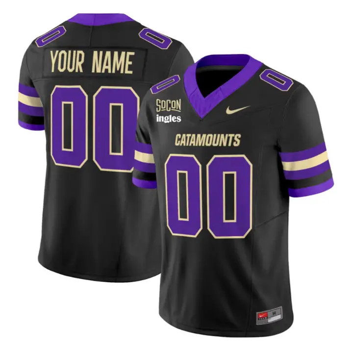 Custom Western Carolina Catamounts Jersey 2026 Name and Number Black Stitched 1 Custom Western Carolina Catamounts Jersey 2026 Name and Number Black Stitched by My Store NCAA Football Jerseys