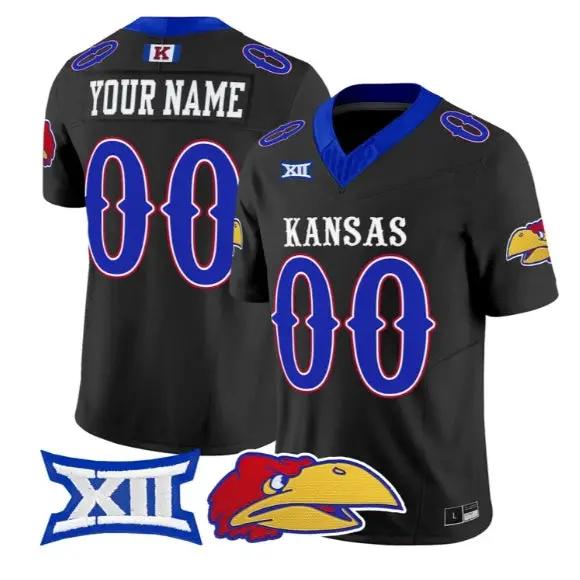 Custom Kansas Jayhawks Jersey Name, Number 2026 Limited All Stitched by My Store NCAA Football Jerseys