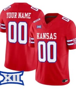 Custom Kansas Jayhawks Jersey Name, Number 2026 Limited All Stitched by My Store NCAA Football Jerseys
