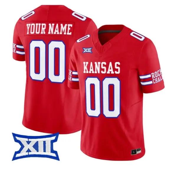 Custom Kansas Jayhawks Jersey Name, Number 2026 Limited All Stitched by My Store NCAA Football Jerseys