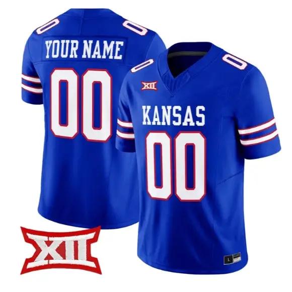 Custom Kansas Jayhawks Jersey Name, Number 2026 Limited All Stitched by My Store NCAA Football Jerseys