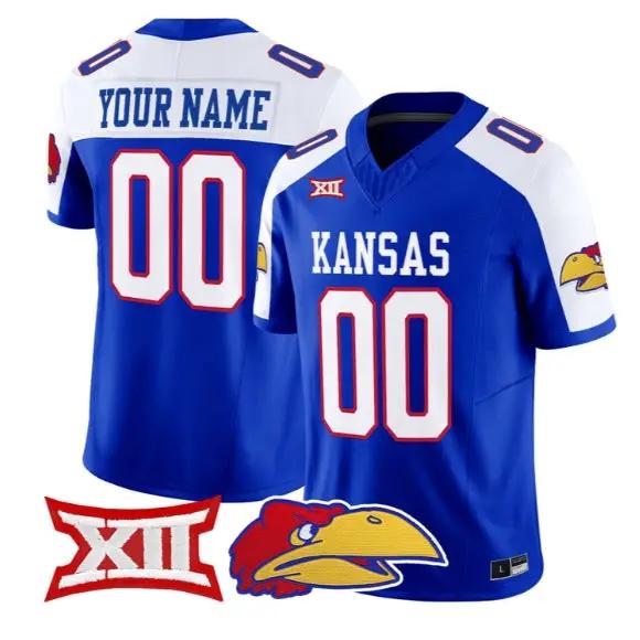 Custom Kansas Jayhawks Jersey Name, Number 2026 Limited All Stitched by My Store NCAA Football Jerseys