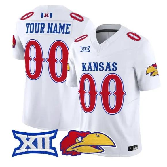 Custom Kansas Jayhawks Jersey Name, Number 2026 Limited All Stitched by My Store NCAA Football Jerseys