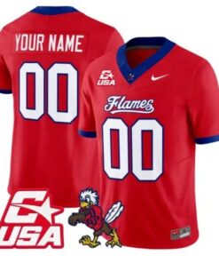 Custom Liberty Flames Jersey Name, Number 2026 Vapor Limited Stitched 9 Custom Liberty Flames Jersey Name, Number 2026 Vapor Limited Stitched by My Store NCAA Football Jerseys