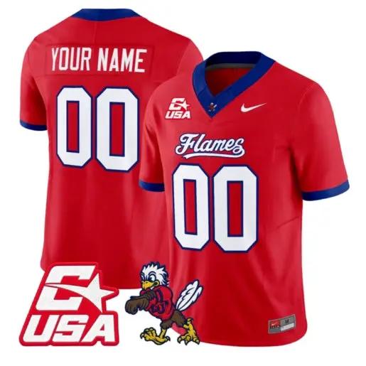Custom Liberty Flames Jersey Name, Number 2026 Vapor Limited Stitched 4 Custom Liberty Flames Jersey Name, Number 2026 Vapor Limited Stitched by My Store NCAA Football Jerseys