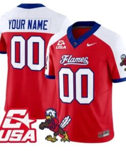 Custom Liberty Flames Jersey Name, Number 2026 Vapor Limited Stitched 8 Custom Liberty Flames Jersey Name, Number 2026 Vapor Limited Stitched by My Store NCAA Football Jerseys
