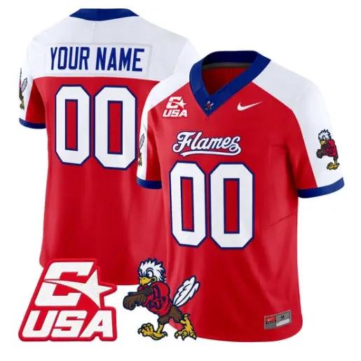Custom Liberty Flames Jersey Name, Number 2026 Vapor Limited Stitched 3 Custom Liberty Flames Jersey Name, Number 2026 Vapor Limited Stitched by My Store NCAA Football Jerseys