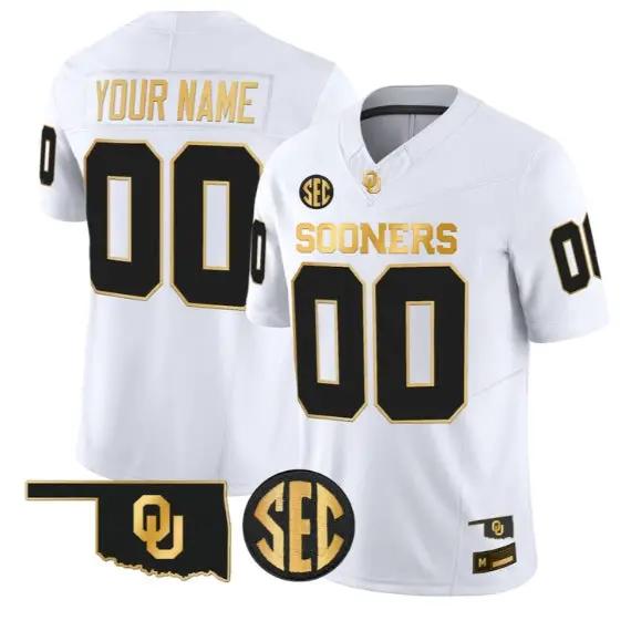Custom Oklahoma Sooners Jersey Name, Number 2026 Limited Stitched 4 Custom Oklahoma Sooners Jersey Name, Number 2026 Limited Stitched by My Store NCAA Football Jerseys