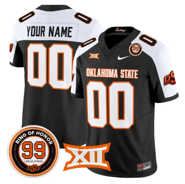 Custom Oklahoma State Cowboys Jersey 2026 Leslie O'neal Patch Stitched 1 Custom Oklahoma State Cowboys Jersey 2026 Leslie O'neal Patch Stitched by My Store NCAA Football Jerseys