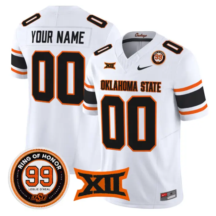 Custom Oklahoma State Cowboys Jersey 2026 Leslie O'neal Patch Stitched 5 Custom Oklahoma State Cowboys Jersey 2026 Leslie O'neal Patch Stitched by My Store NCAA Football Jerseys