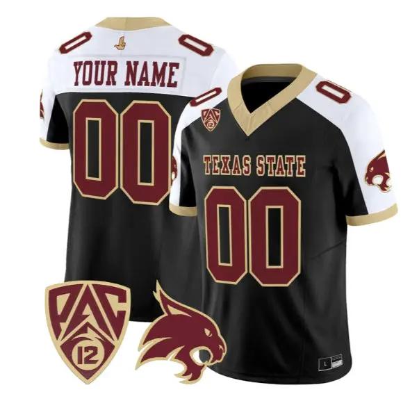 Custom Texas State Bobcats Jersey Name, Number 2026 Vapor Stitched 2 Custom Texas State Bobcats Jersey Name, Number 2026 Vapor Stitched by My Store NCAA Football Jerseys