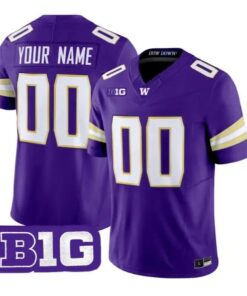 Custom Washington Huskies Jersey Name, Number 2026 Limited Stitched by My Store NCAA Football Jerseys