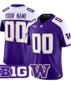 Custom Washington Huskies Jersey Name, Number 2026 Limited Stitched by My Store NCAA Football Jerseys