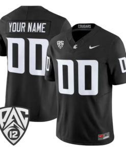 Custom Washington State Cougars Jersey Name, Number 2026 Vapor Stitched by My Store NCAA Football Jerseys