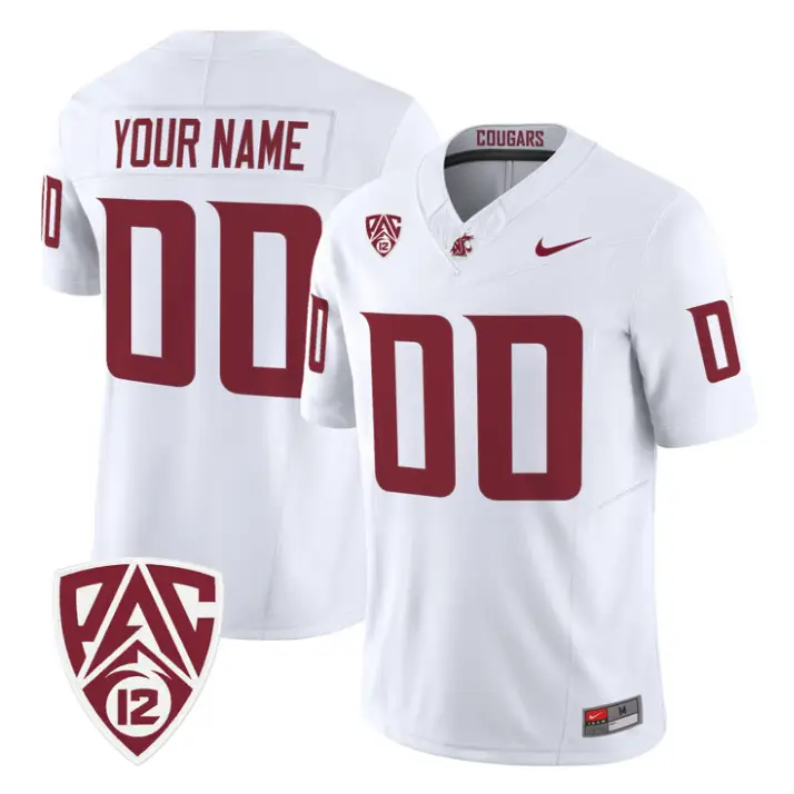 Custom Washington State Cougars Jersey Name, Number 2026 Vapor Stitched by My Store NCAA Football Jerseys