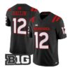 Daniel Kaelin #12 Nebraska Cornhuskers Jersey 2026 Alternate All-black Stitched by My Store NCAA Football Jerseys