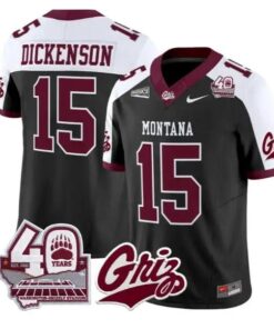 Dave Dickenson Jersey #15 Montana Grizzlies 2026 Limited Stitched by My Store NCAA Football Jerseys