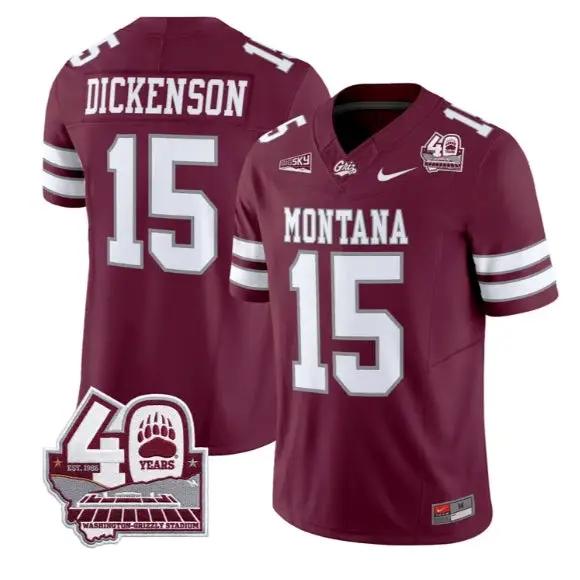 Dave Dickenson Jersey #15 Montana Grizzlies 2026 Limited Stitched 4 Dave Dickenson Jersey #15 Montana Grizzlies 2026 Limited Stitched by My Store NCAA Football Jerseys