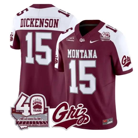 Dave Dickenson Jersey #15 Montana Grizzlies 2026 Limited Stitched 3 Dave Dickenson Jersey #15 Montana Grizzlies 2026 Limited Stitched by My Store NCAA Football Jerseys