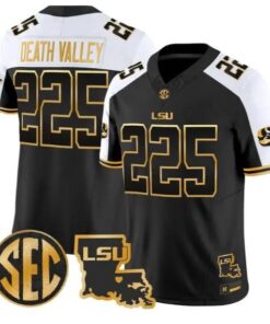 Death Valley #225 LSU Tigers 2026 Louisiana Patch Gold All Stitched by My Store NCAA Football Jerseys